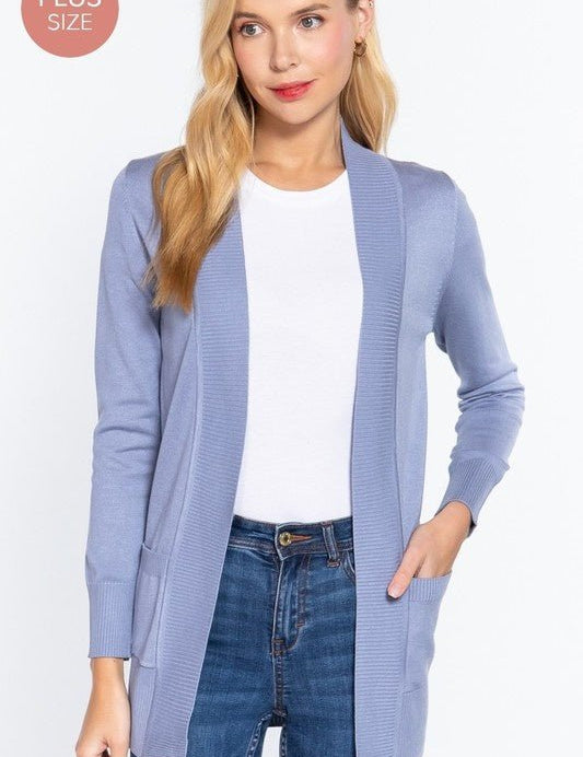 Curve Open Front Cardigan - Style Bar