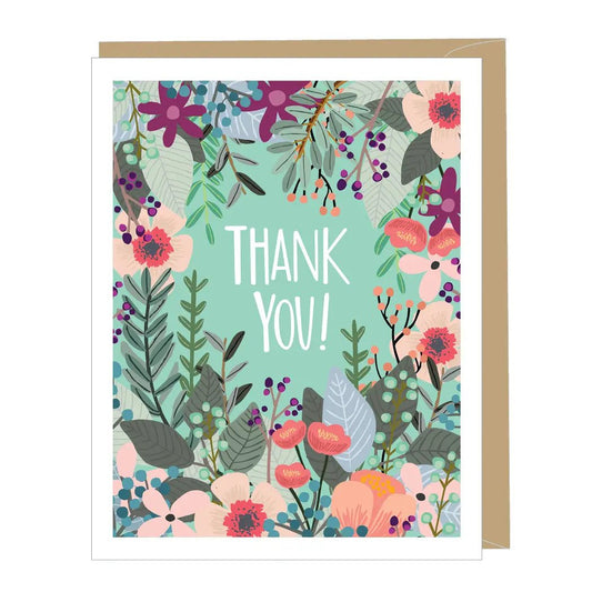 Floral Thank You Card - Style Bar