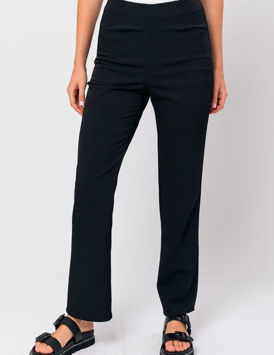 Maddi Straight Leg Pant - FINAL SALEPRODUCT DESCRIPTION: Your workday will go so smoothly with a cup of coffee and the Maddi Straight Leg Pants! These office-chic pants are composed of woven fabric that shapes a high waist with a flat front for a tailored