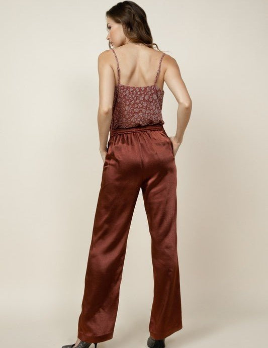 Rhys Satin Trouser - FINAL SALEPRODUCT DESCRIPTION: You'll be ready for anything the day can bring when you've got the Skies Are Blue Rhys Satin Trouser Black Satin Wide Leg Pants! These chic trousers will always keep you on top of your game with their sl