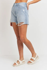Vintage Boy Short - FINAL SALEPRODUCT DESCRIPTION: The Vintage Boy Short is bound to be your best friend this summer. Featuring a high rise waist and a looser fit through the leg, these comfy boyfriend fit shorts are easy to wear and move with you. With s